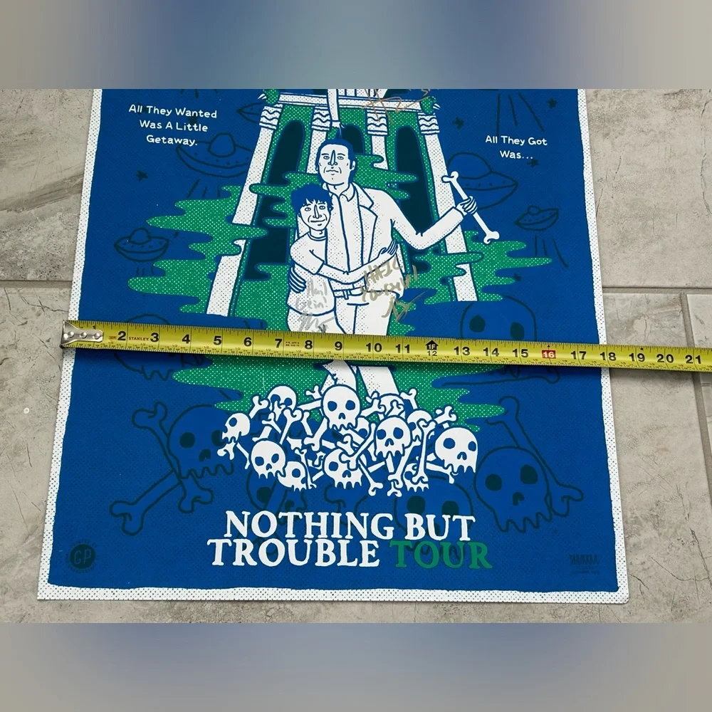 Last Podcast on the Left Tour Poster 'Nothing But Trouble' Signed 18x24 - Picture 9 of 9